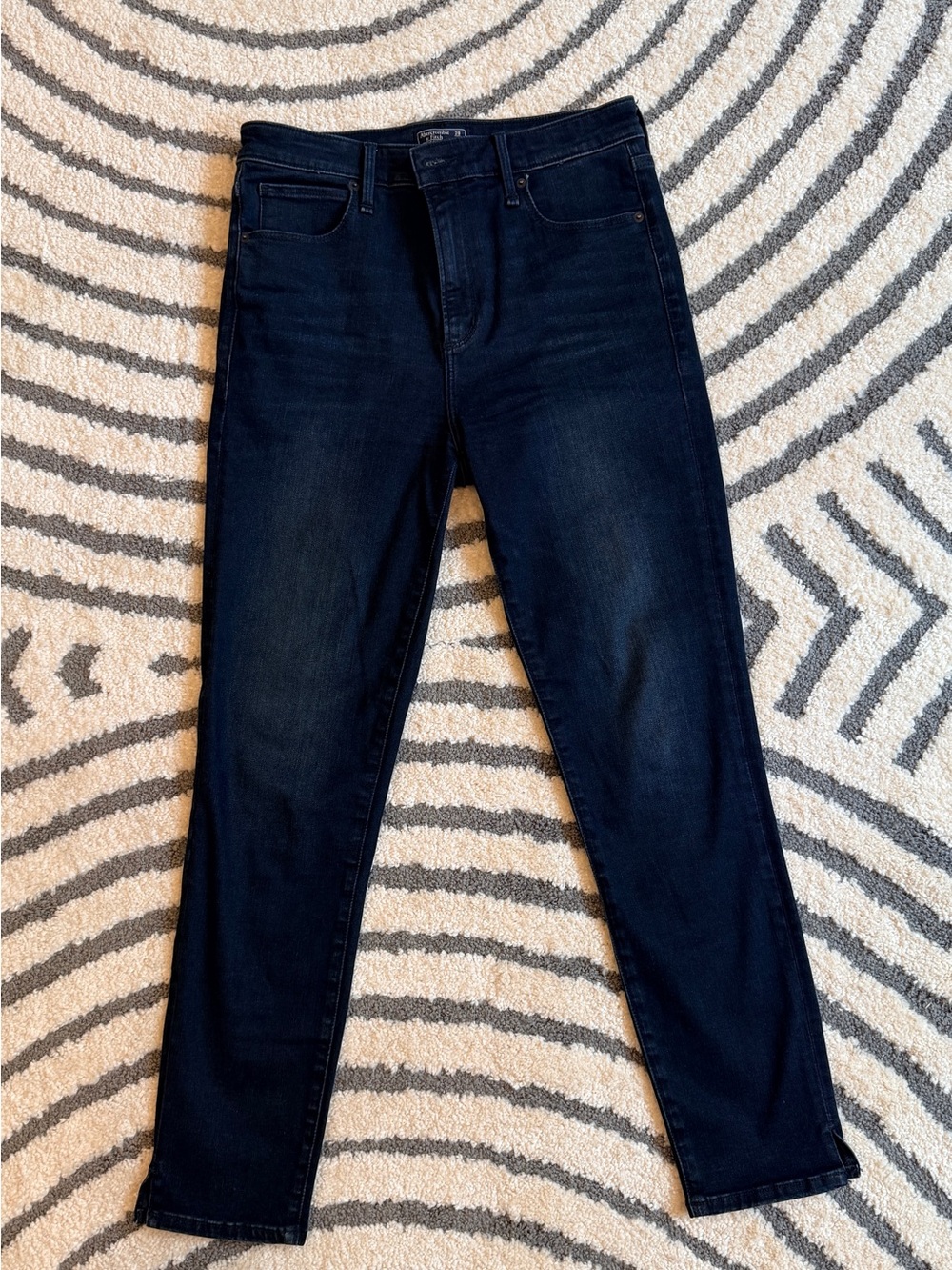 Abercrombie & Fitch Simone High Rise Ankle Dark Blue Skinny Jeans